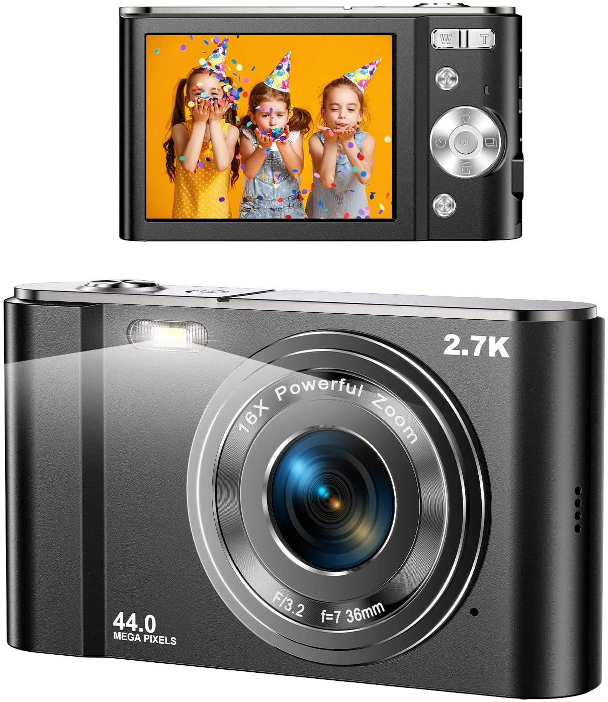 Onheil Kosciuszko lanthaan Digital Camera, 2.88 Inch 2.7K HD Kids Digital Cameras Video Camera  Vlogging Camera with 16X Digital Zoom, Mini Camera for  Teens/Seniors/Students/Beginners - Walmart.com