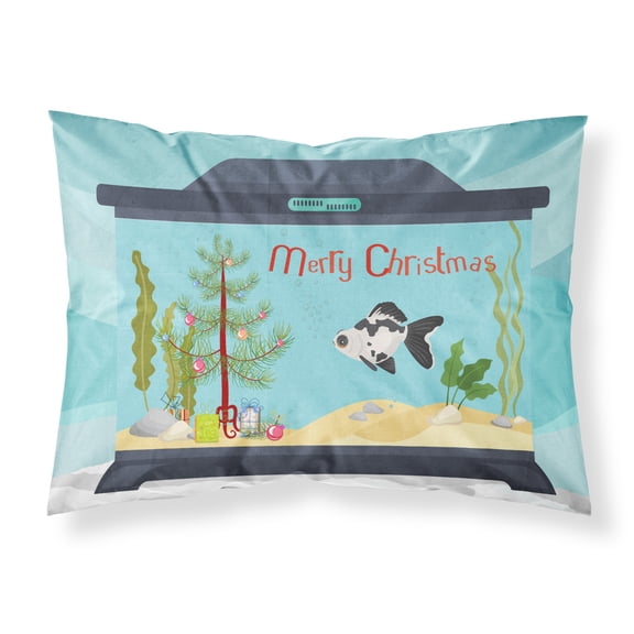 Telescope Eye Goldfish Merry Christmas Fabric Standard Pillowcase