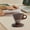C, variant on Elegant Conical Ceramic Coffee Mug with Wooden Handle & Solid Wood Base – 200 ml Funnel-Shaped Pour-Over Cup, Vintage Coarse Pottery Drinkware Set
