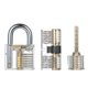thumbnail image 1 of 15pcs Lock Picking Set Kit Tool with Three Transparent Practice Training Padlock Lock for Locksmith Beginners and Professional, 1 of 5