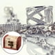 thumbnail image 5 of retro decorativo pequeño de colección collar joyería caja de almacenamiento decoración para adultos 8x6x6cm Baoblaze Almacenamiento del cofre del tesoro, 5 of 8