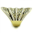 thumbnail image 4 of Luxe Jewelry Designs Women's Gold IP Stainless Steel Animal Print Design Ring with Clear Crystals -, 4 of 4