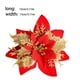 thumbnail image 3 of Monstrate Decoración de flores artificiales de Navidad con purpurina, adorno de árbol de Navidad brillante, accesorios de diseño de fiesta para sala de Kits de decoración para fiestas oro rojo Monstrate HA069938-03, 3 of 6