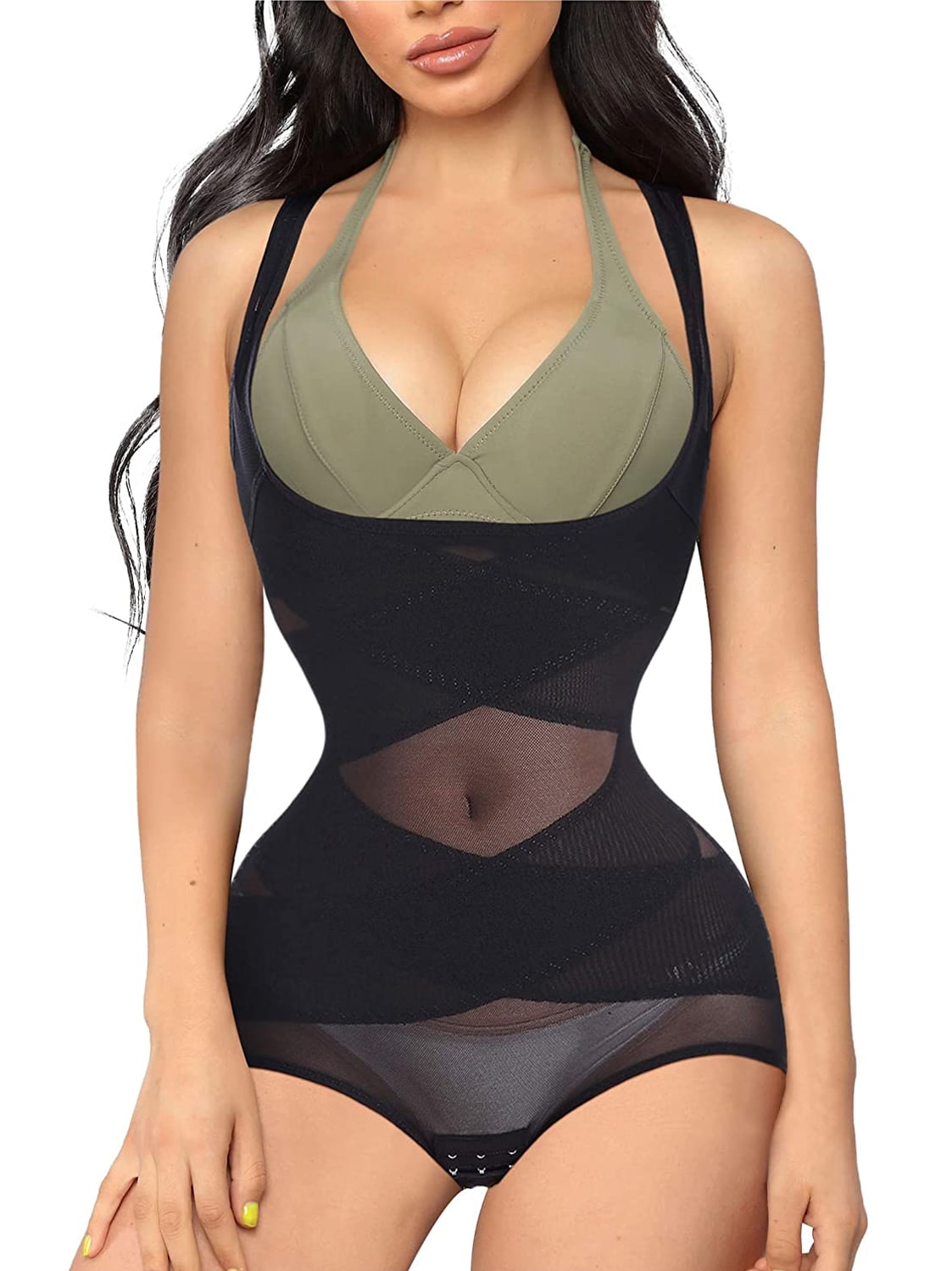 Details about   Full Body Shaper Plus Size Women Faja Redu Vest Top Hot Sauna Suit Waist Trainer 