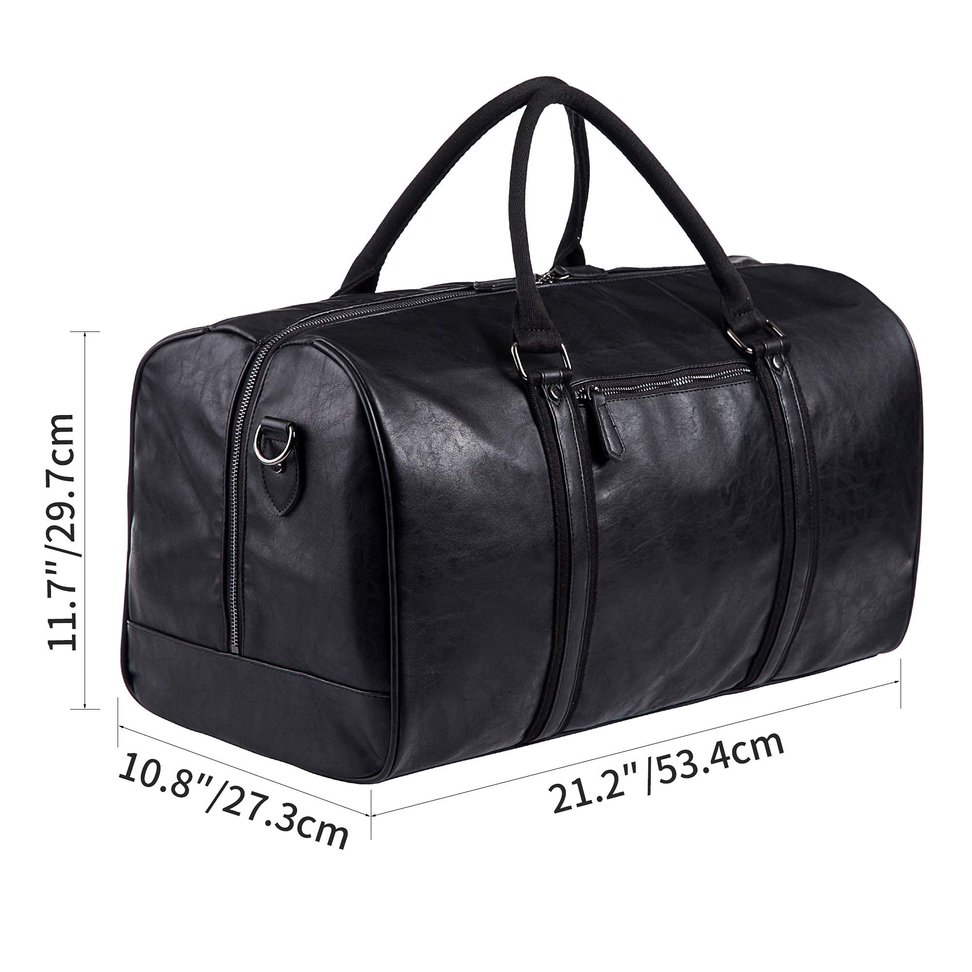 seyfocnia Oversized Duffle Travel Bag Waterproof Leather Weekend Bag Large Carry On Large Carry On Hangbag for Mens or Women