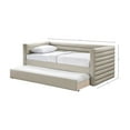 thumbnail image 3 of Meridian Furniture Beverly Beige Vegan Leather Twin Daybed, 3 of 7