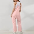 thumbnail image 4 of frariair ​Adjustable Denim-Look Jumpsuits – Moisture-Wicking Summer Casual Outfits​ Pink, 4 of 6