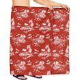 thumbnail image 2 of HAPPY BAY Men's Swim Trunk Swimsuits Sarong Pareo Wrap One Size Crimson, Beach Summer Vacation Party, 2 of 3