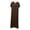 Coffee, variant on Pajamas Skirt Casual V Neck Maxi Nightgown Short Sleeve Soft Loose Fitting Sleep Dress for Daily Home Loungewear Blue XL
