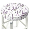 thumbnail image 3 of Kdxio Lavender Flowers Print Stool Covers Round,Stretch Round Bar Stool Covers Washable Bar Stool Cushion Slipcover for 12-15 Inch Chair, 3 of 7