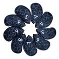 thumbnail image 4 of Cubiertas de cabeza de hierro de golf DYNWAVEMX 9 piezas Classic Spiders PU negro, 4 of 8