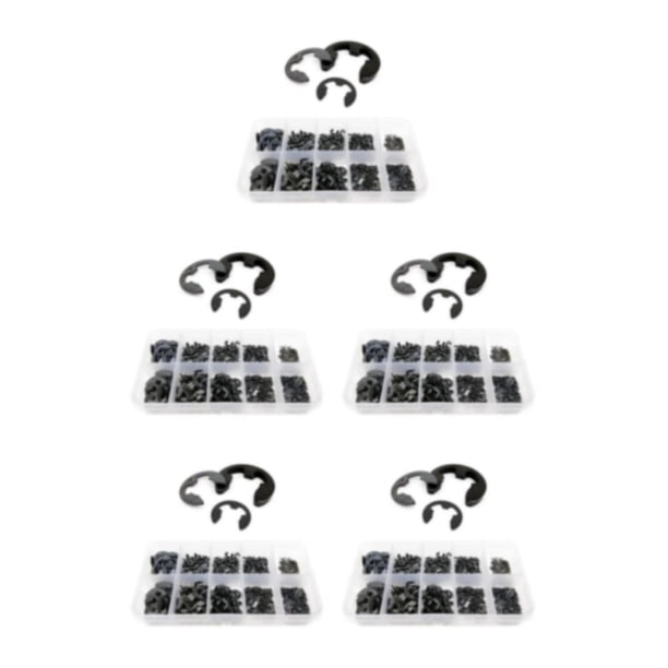 Scienceny 580pack/lot Anillo de retención de clip de seguridad a presión - Clip seguro y confiable para retenedor de retención externo negro Type2 NO2