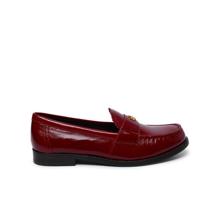 

Tory Burch Woman Perry Red Shiny Ruffled Leather Loafers
