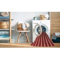 thumbnail image 2 of Ahgly Company Machine Washable Indoor Round Transitional Maroon Red Area Rugs, 8' Round, 2 of 7