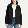 thumbnail image 4 of Vmvidoty Raincoats for Women Sun Protection Climbing Lightweight Rain Jackets Waterproof Windbreaker Packable Outdoor Hooded Jacket, 4 of 8