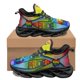 thumbnail image 1 of Zapatillas de baloncesto antideslizantes con cordones y diseño personalizado del orgullo LGBT para mujer, zapatillas populares para exteriores, viajes y fitness., 1 of 6