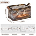 thumbnail image 2 of Foldable Iron Frame Storage Basket Open Basket Bins Versatile Organizer for Laundry Bathroom Closet 16.9” x 11.4” x 10” Three Dogs Dressed As Ghosts, 2 of 7