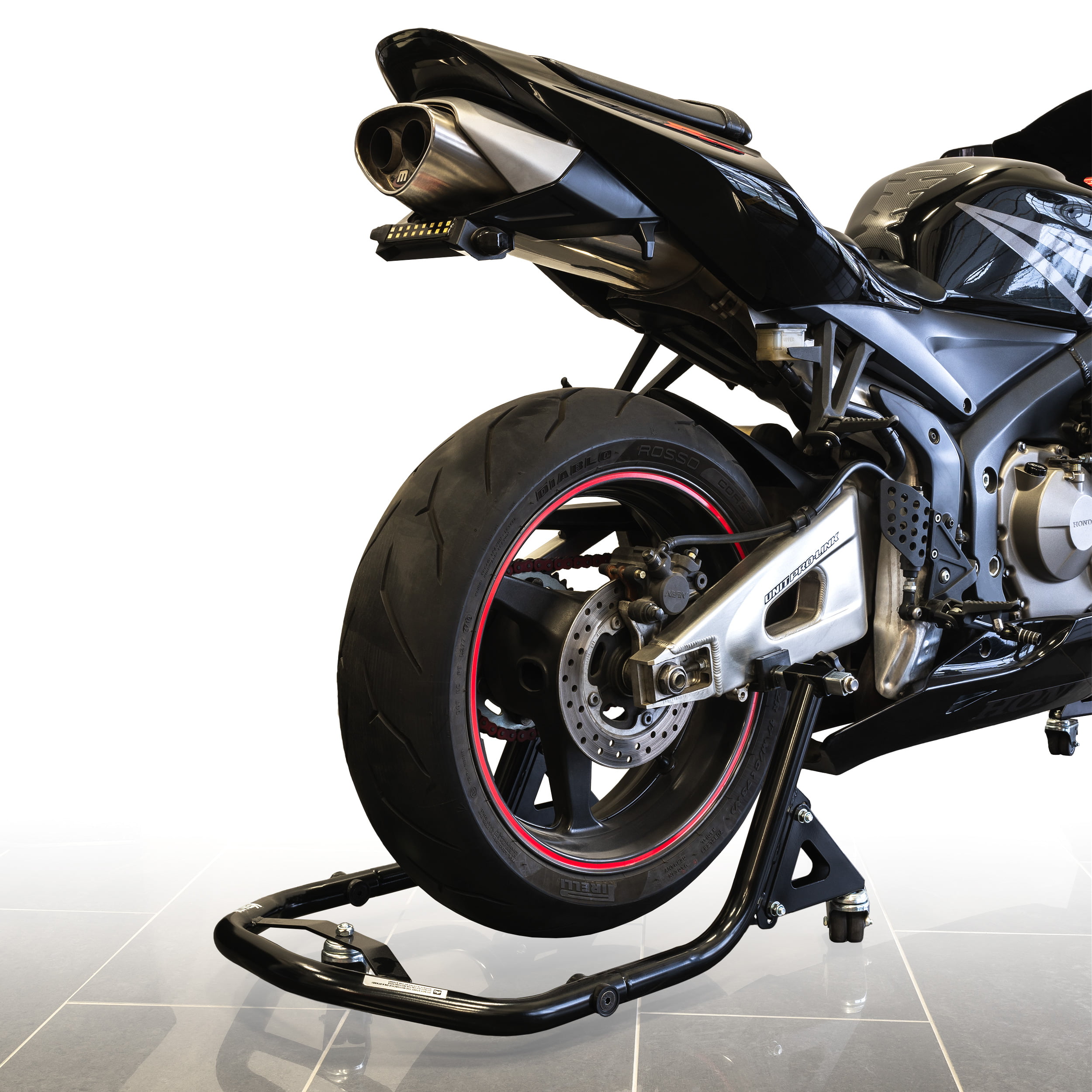 Venom Motorcycle Front+Rear Paddle Wheel Lift Stand For Kawasaki ZR1000 ZR1200 ZRX 