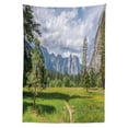 thumbnail image 3 of Ambesonne Yosemite Tablecloth Rectangular Table Cover, Nature Valley Meadow, 52"x70", Grey Green, 3 of 4