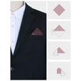 thumbnail image 3 of INSPIRE CHIC Men's Feather Pocket Square Soft Solid Handkerchief with Embroidered Edge Dark Red One Size, 3 of 4
