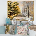 thumbnail image 2 of Designart 'Allegory On Theme Autumn and Winter' Traditional Framed Canvas Wall Art Print, 2 of 5