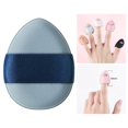 thumbnail image 3 of pequeño Triángulo Puff Lavable Reutilizable Herramienta de belleza suave Esponja de maquillaje para Rubor Cara debajo de los Azul Yinane hojaldre triangular, 3 of 8