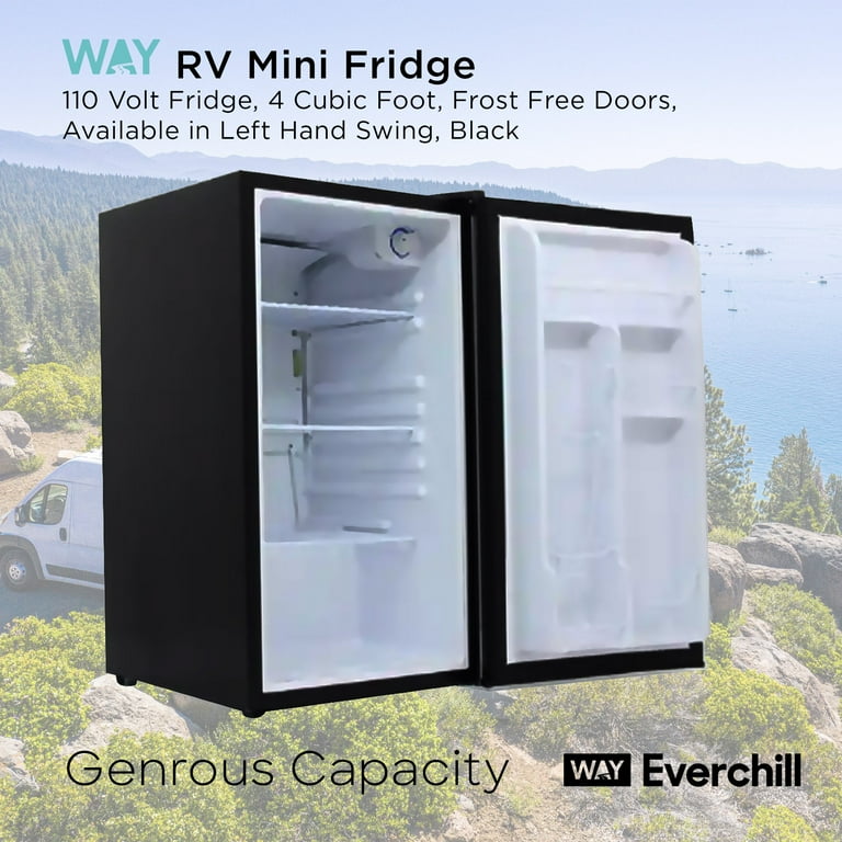 Everchill 4.5 cu ft 12 Volt Refrigerator Stainless Steel Doors w