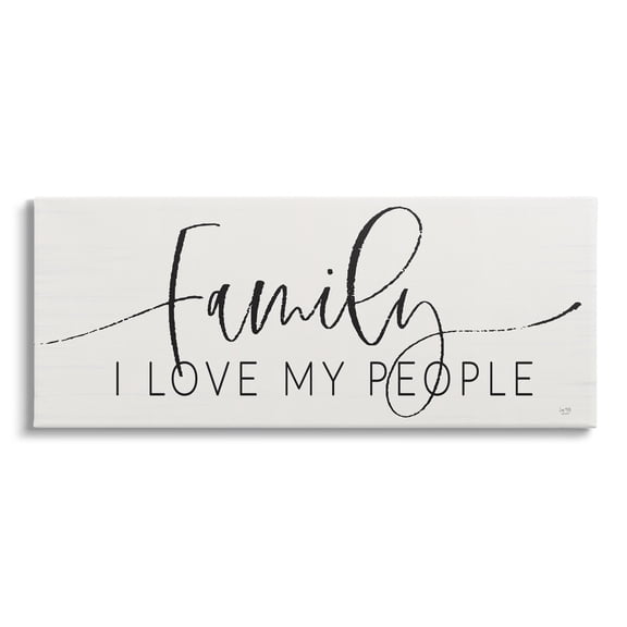 Stupell Industries I Love My People Affectionate Family Phrase Graphic Art Gallery Wrapped Canvas Print Wall Art, Design by Lux   Me Designs