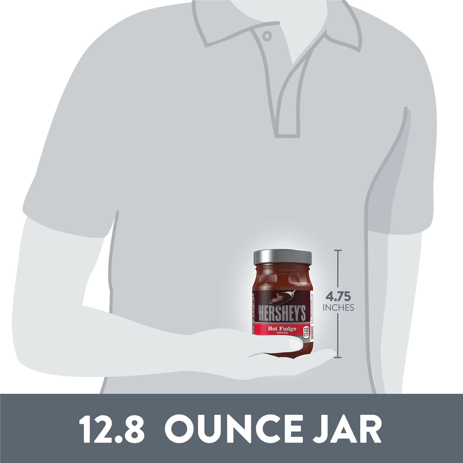 Hershey's Hot Fudge Sauce Topping, Jar 12.8 oz