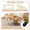 thumbnail image 7 of ClinQ Dining Chair,Morden Wood Leg Upholstered Kitchen Chair Set of 4, Beige-Walnut Leg, 7 of 7