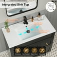 thumbnail image 4 of Eclife Retro 36" Bathroom Vanity Cabinet with Integrated Sink Top, Matt Black Paint, 4 of 12