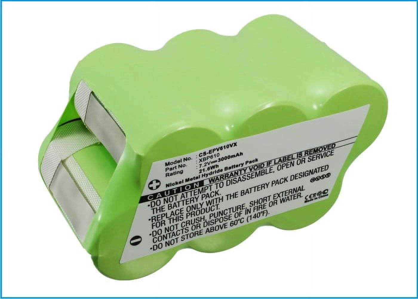 Replacement Battery for Euro Pro XBP610,3000mAh/7.2V