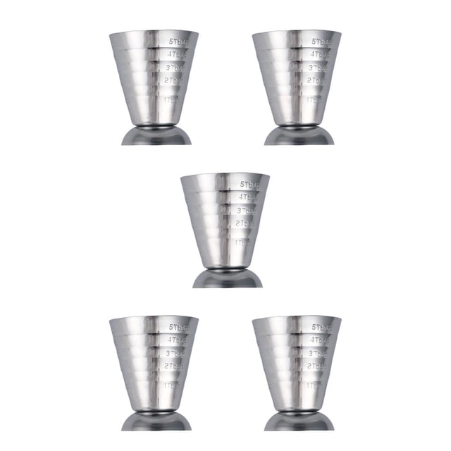 Bearachild Agitador de medición de escala precisa de acero inoxidable, agitadores de bebidas de vino, vasos de Bar estables, vaso ligero Type2 NO2
