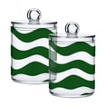 thumbnail image 2 of Green Wavy Lines Translucent Plastic Cans Storage Canisters with Lid Set of 4, 2 of 7