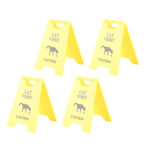 Señal De Vómito De Gato, Señal De Precaución De Vómito De Gato Creativa Resistente Al Agua Para Habitación