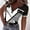 Black Gray, variant on MORTTIC Women's Color Block Zipper T-Shirt, Casual Short Sleeve Summer Top, S