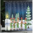 thumbnail image 4 of Ambesonne Elf Shower Curtain, Snowing Forest and, 69"Wx75"L, Multicolor, 4 of 5