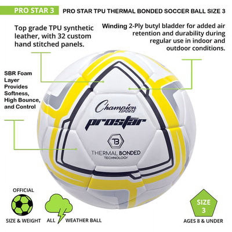 ChampionSportsThermalBondedSoccerBall–OfficialSizeandWeight–AllWeatherPlay