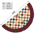 thumbnail image 3 of Sigee Floral Checkerboard for Christmas Decoration Tree Skirt Christmas Plaid Tree Skirt,Christmas home decor Holiday Tree Skirt Fits TChristmas Tree-36", 3 of 6