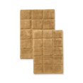 thumbnail image 1 of Superior BATHRUG-CH2PC-TO Ensemble de Tapis de Bain en Coton à Carreaux - Toast, 2 Pcs, 1 of 6