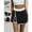 Black, variant on Top-kevin Women's High-Waisted Running Skirt with Built-in Shorts - Gym, Yoga, Cycling, Running Skirt - Non-See-Through Workout Skirt with Side Pockets