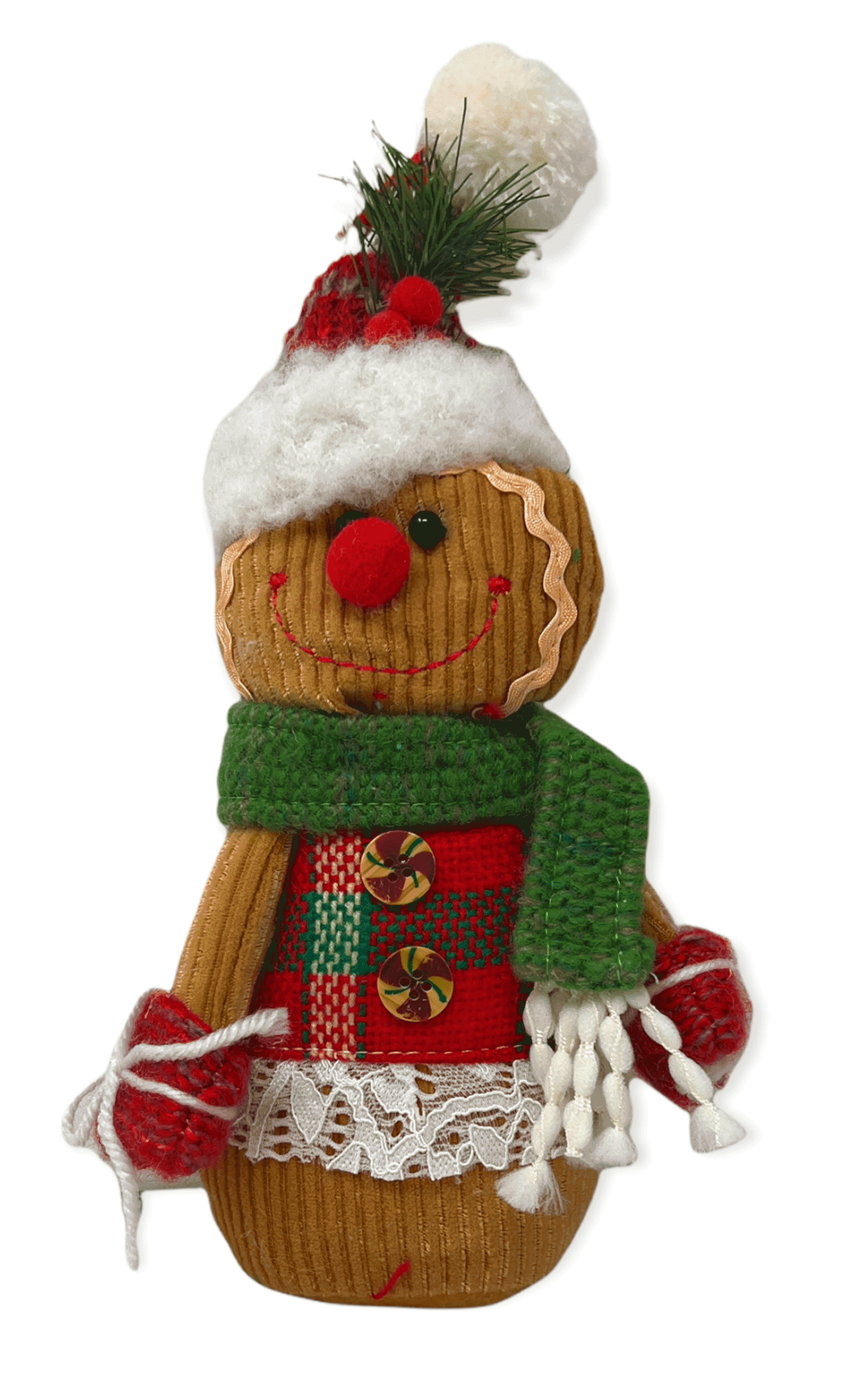 Details about   Christmas SNOWMAN 13" Sits Red Green Plush Stuffed Shelf Sitter 2007 Decorations 