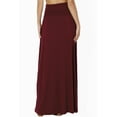 thumbnail image 2 of TheMogan Women's PLUS Casual Draped Jersey Foldable Waist Relaxed Long Maxi Skirt, 2 of 7