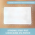 thumbnail image 6 of Curist Super Stick Lidocaine Patches Topical Pain Relief - Long Lasting Adhesive for Back Relief, Neck Relief, Sore Muscle Relief (20 Patches -1 Pack - 3x5 Lidocaine 4% Patches), 6 of 9