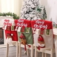 thumbnail image 1 of 3 uds decoraciones navideñas figura de color de dibujos animados cubierta de silla tridimensional cubierta de mesa y silla de alce vestido de cocina 52*46*5cm BRILLAR Rojo Verde, 1 of 5