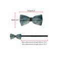 thumbnail image 3 of INSPIRAR CHIC Corbatas de Moño de Terciopelo Ajustables Pre-atadas para Prom, Boda, Esmoquin Talla Única Azul Gris, 3 of 4