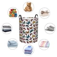 thumbnail image 3 of Lsque Cute Butterfly pattern Laundry Hamper Basket, Tall Woven Rope Hamper Basket for Clothes, Lightweight Storage Basket, Collapsible Waterproof-Medium, 3 of 8