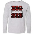 thumbnail image 3 of Inktastic Big Sis Buffalo Plaid Sister Long Sleeve Youth T-Shirt, 3 of 5