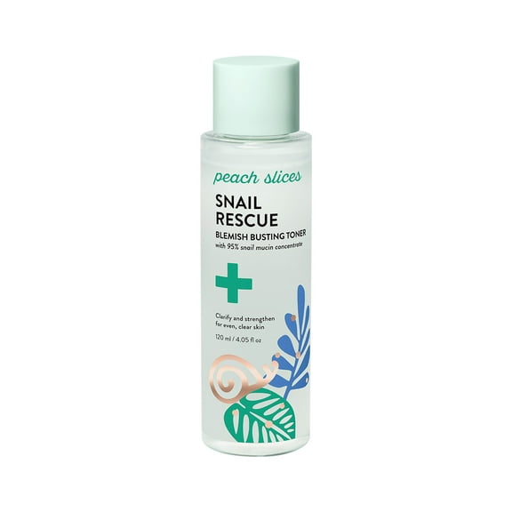 Peach Slices Snail Rescue Blemish Busting Facial Toner with Snail Mucin, 4.05 fl oz