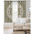 thumbnail image 2 of Sage Green Blackout Curtains, Light Blocking Print Window Curtains, Southwest Tribal Antique Boho-Chic Country Thermal Insulated Window Drapes for Living Room Kitchen Cafe 2 Panels, 84"W x 84"L, 2 of 9